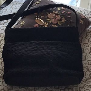 Liz Claiborne woven fabric crossbody-NWOT